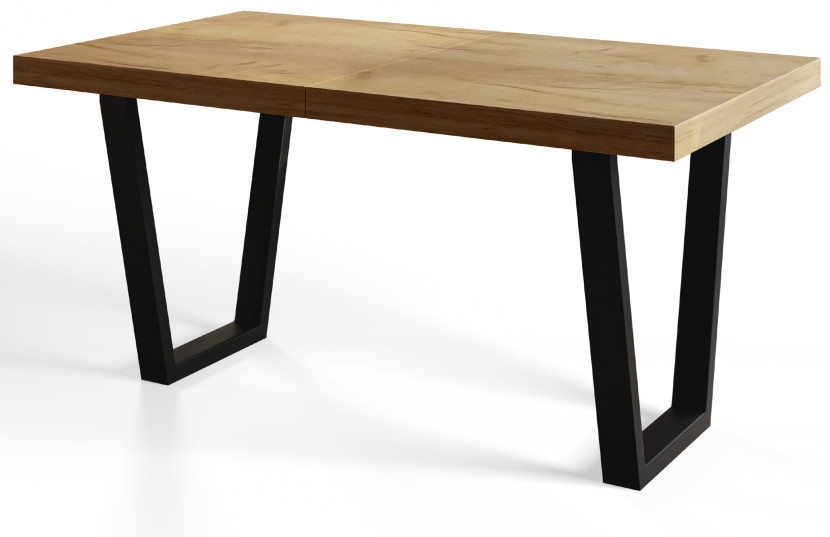 Stół rozkładany LOFT TRAPEZ 180/280X90 Dąb Craft/czarny 1058501