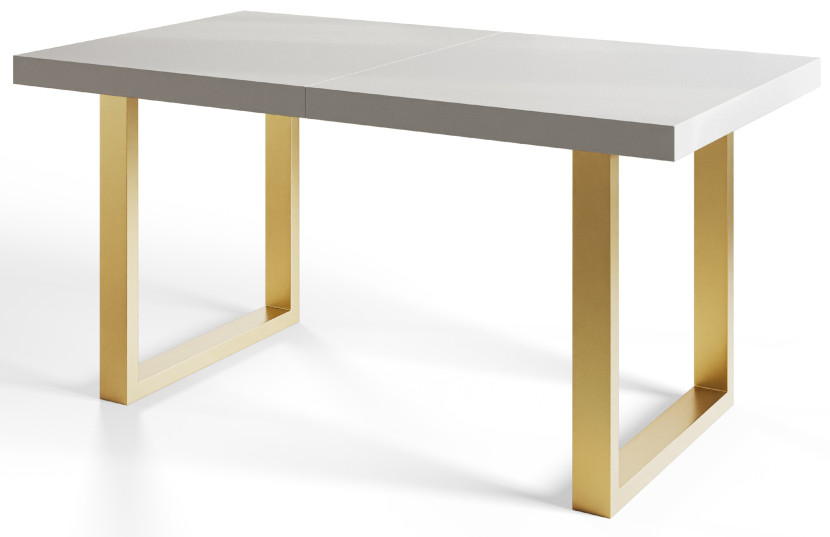 Stół rozkładany LOFT U 120/220X80 Biały/złoty 1058089
