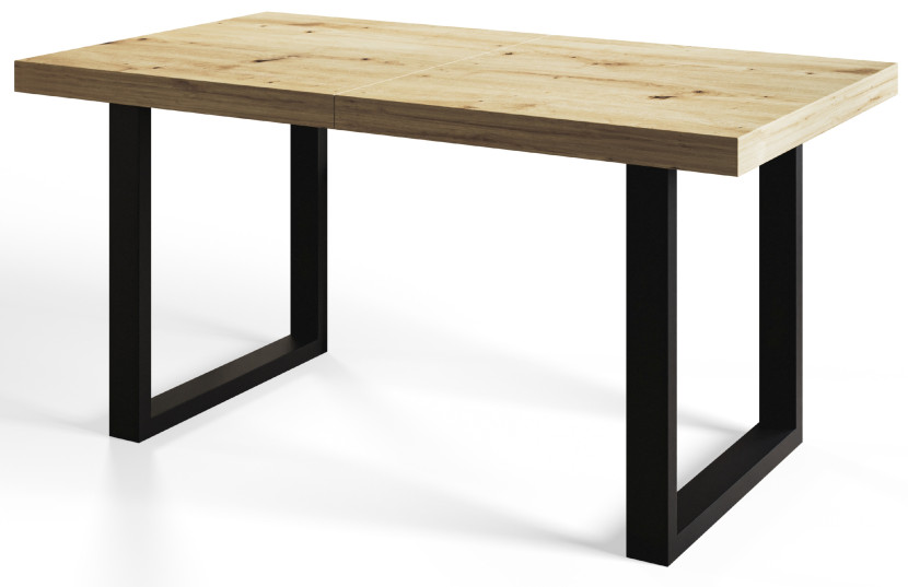 Stół rozkładany LOFT U 120/220X80 Dąb Artisan/czarny 1057997