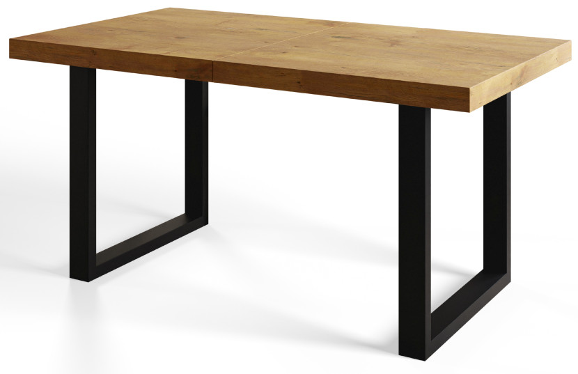 Stół rozkładany LOFT U 120/220X80 Dąb Lancelot/czarny 1058482