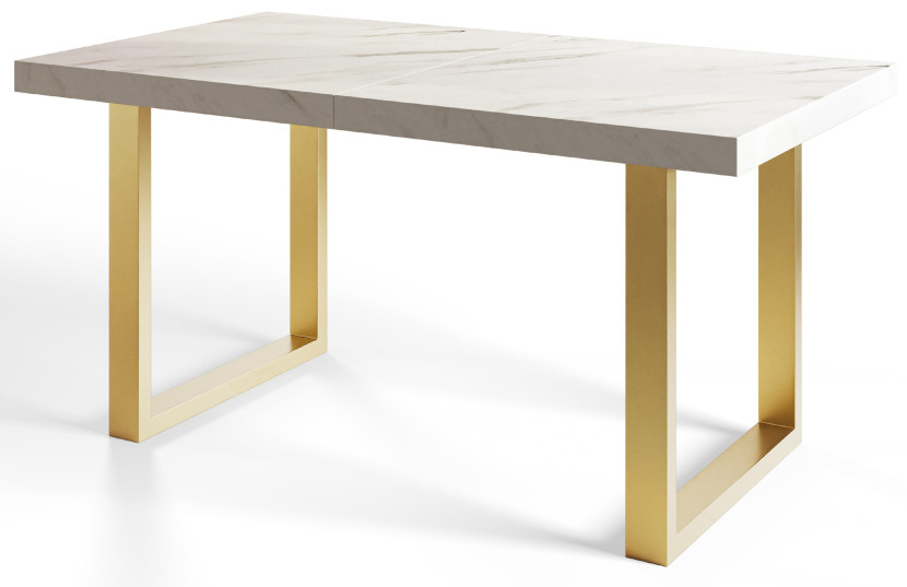 Stół rozkładany LOFT U 160/260X90 Marmur Bianco/złoty 1058470
