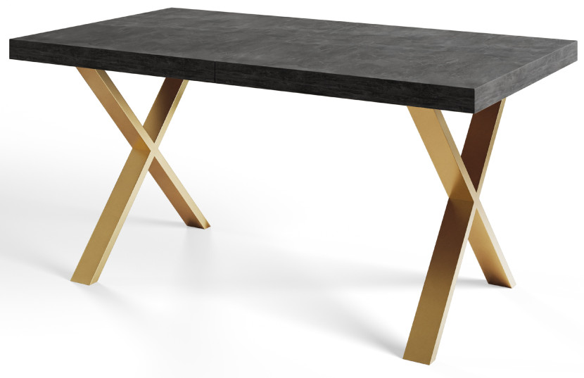 Stół rozkładany LOFT X 120/220X80 Atelier ciemny/złoty 1058525