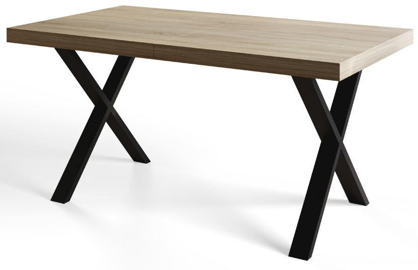 Stół rozkładany LOFT X 120/220X80 Dąb Sonoma/czarny 1058191