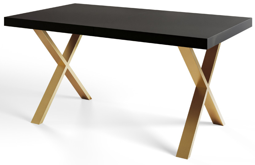 Stół rozkładany LOFT X 140/240X80 Czarny/złoty 1058322