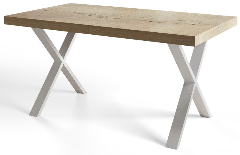 Stół rozkładany LOFT X 160/260X90 Dąb Halifax/biały 1058096