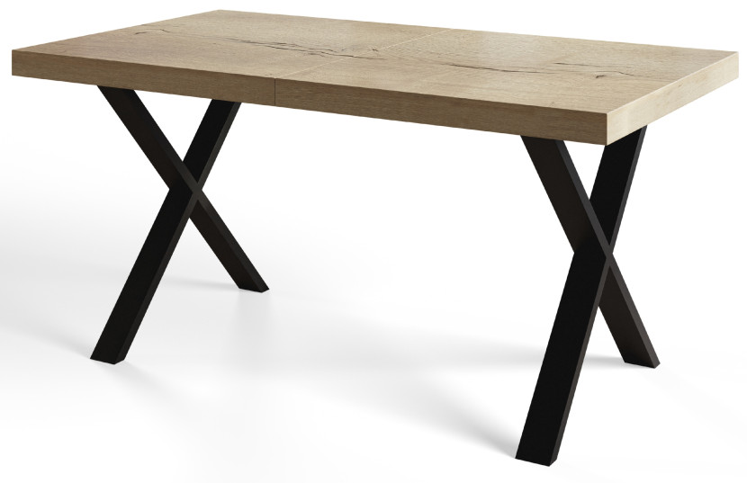 Stół rozkładany LOFT X 160/260X90 Dąb Halifax/czarny 1058117