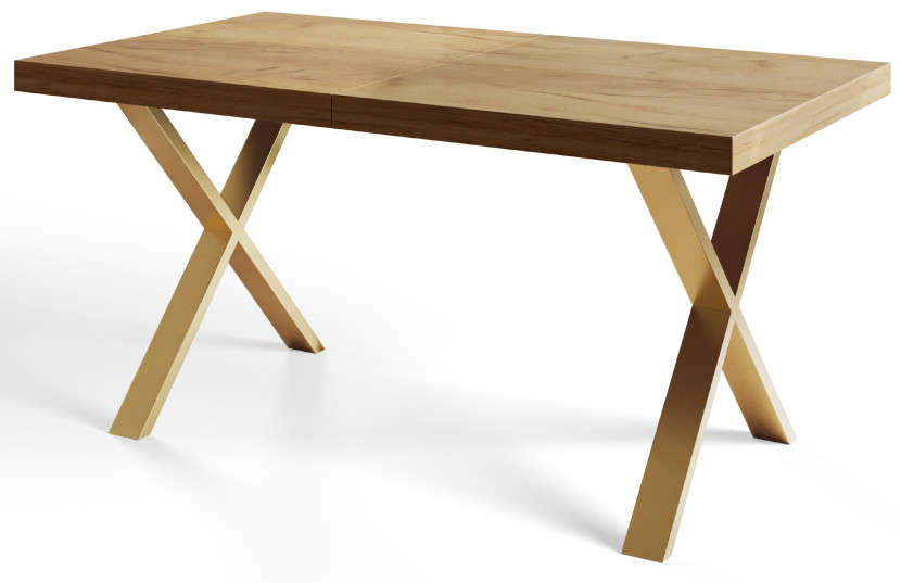 Stół rozkładany LOFT X 180/280X90 Dąb Craft/złoty 1058023