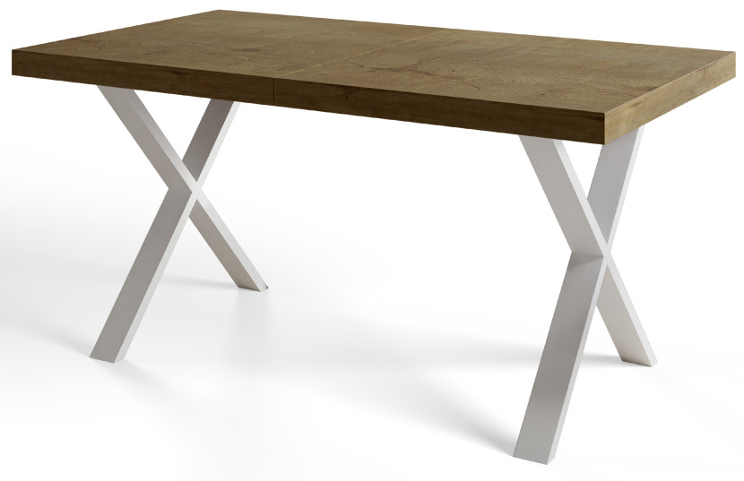 Stół rozkładany LOFT X 180/280X90 Dąb Lefkas/biały 1057993