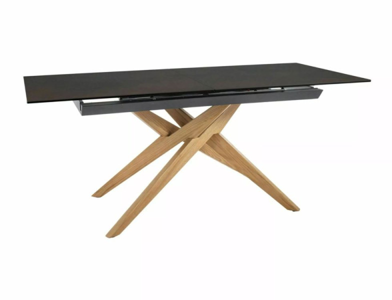 Stół rozkładany LORETO CERAMIC 180(230)x90 brązowy mat/dąb 840716