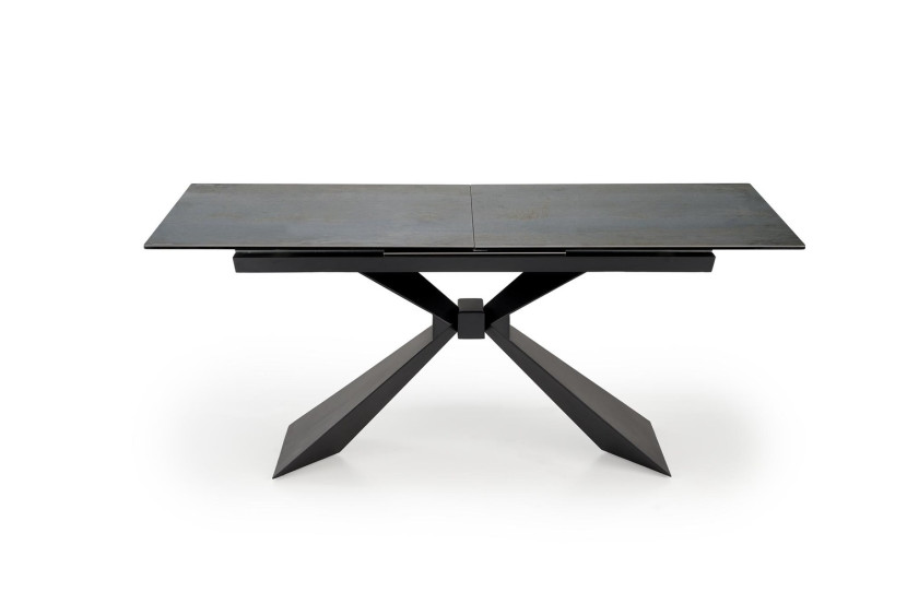Stół rozkładany LUCIANO 180(230)x90 niebieski marmur/czarny 991687