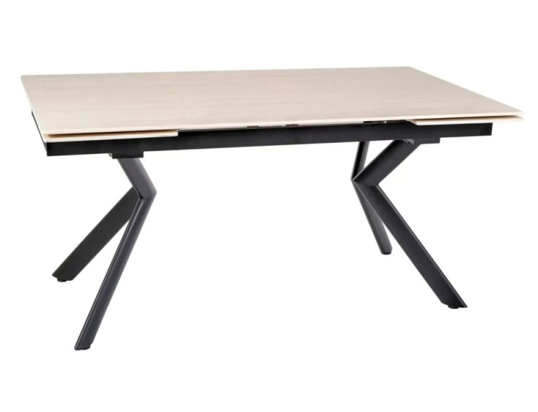 Stół rozkładany NORTON 160(240)x90 cm beżowy/ czarny 845554