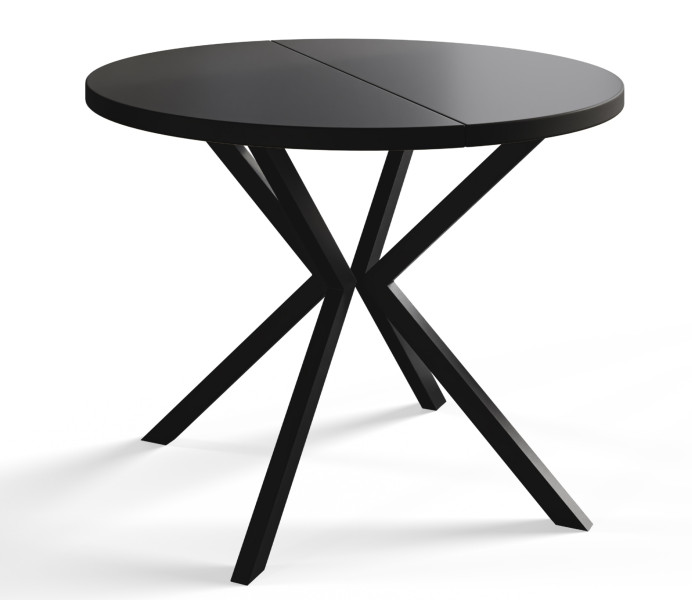 Stół rozkładany okrągły LOFT LITE 100/176 Czarny 1071565
