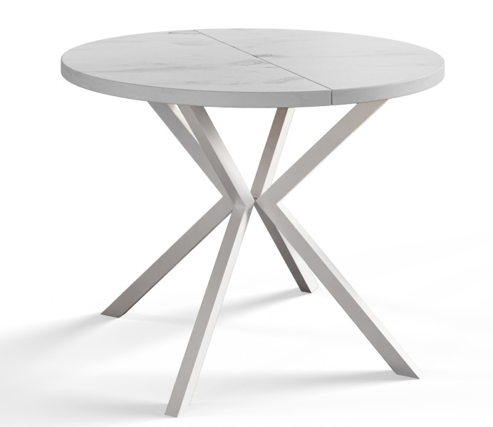 Stół rozkładany okrągły LOFT LITE 90/166 Marmur Bianco/biały 1071507