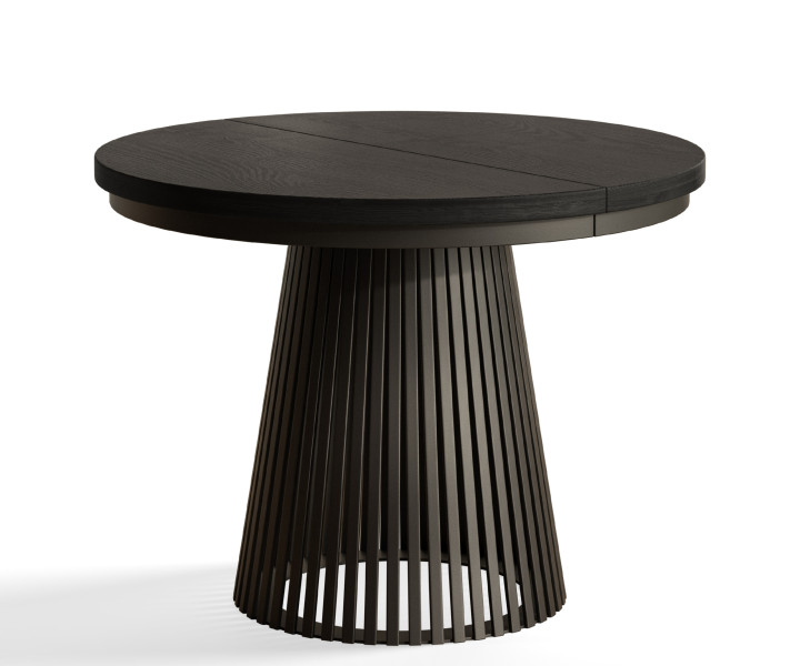 Stół rozkładany okrągły NERO 100/180x77 czarny painflow/czarny 965865
