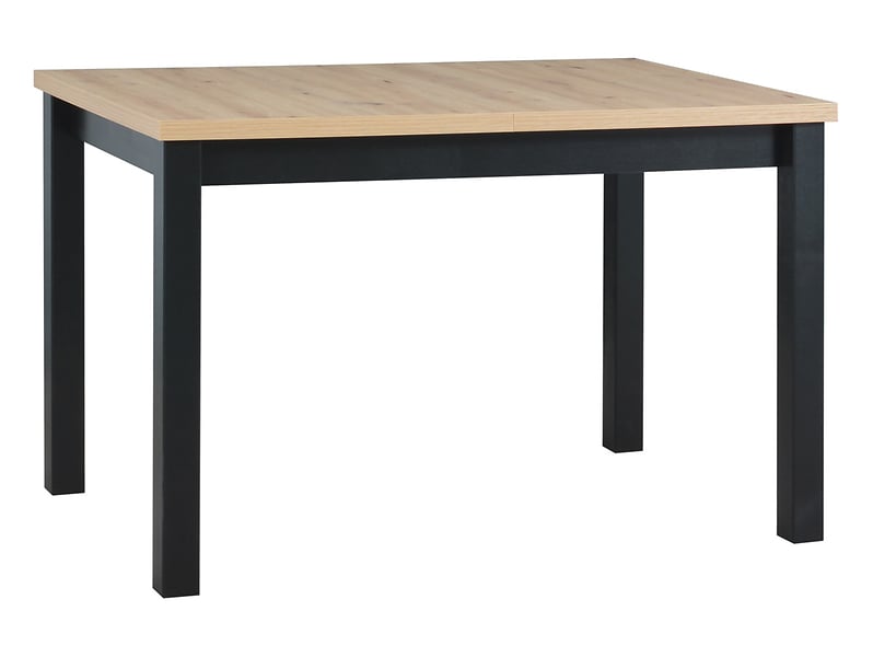 Stół rozkładany prostokątny Melan 120-150/80 dąb artisan/czarny 798342