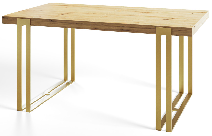 Stół rozkładany ROSA 120/220X80 Dąb Artisan/złoty 1058041