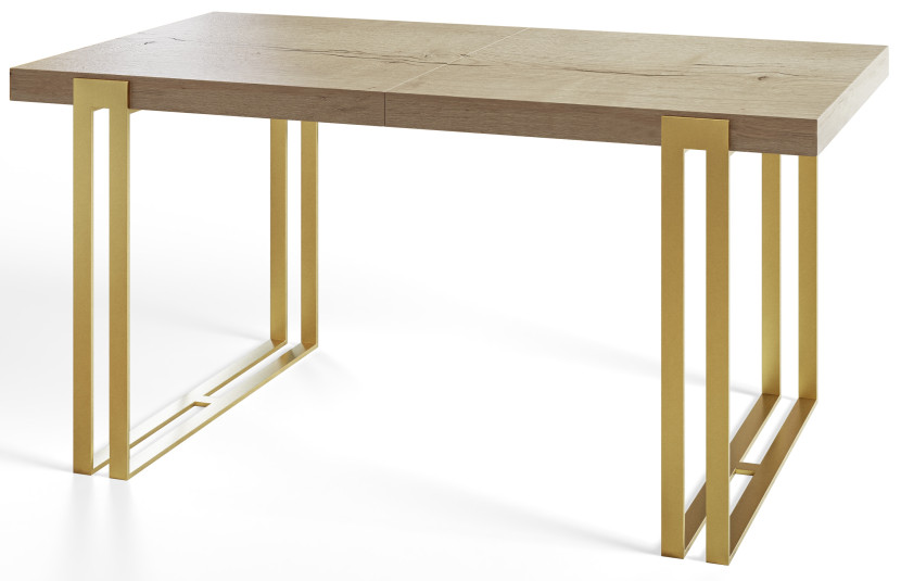 Stół rozkładany ROSA 120/220X80 Dąb Halifax/złoty 1058059