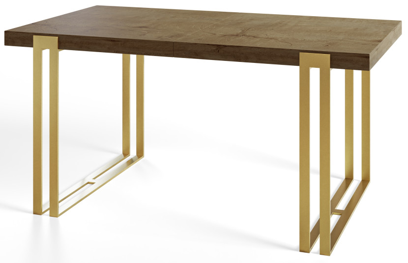 Stół rozkładany ROSA 120/220X80 Dąb Lefkas/złoty 1058479