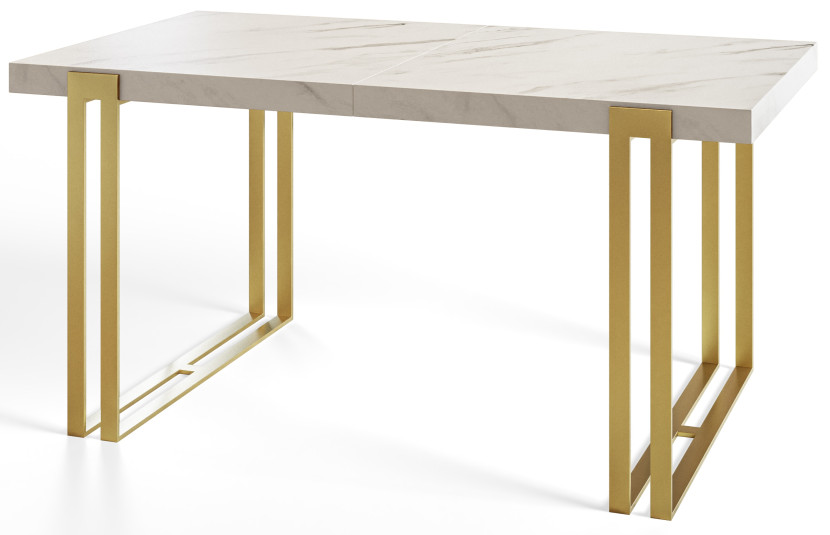 Stół rozkładany ROSA 160/260X90 Marmur Bianco/złoty 1058129