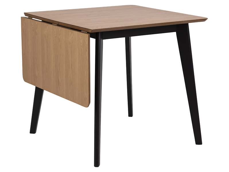 Stół rozkładany Roxby 80/120x80 fornirowany brązowy 49471