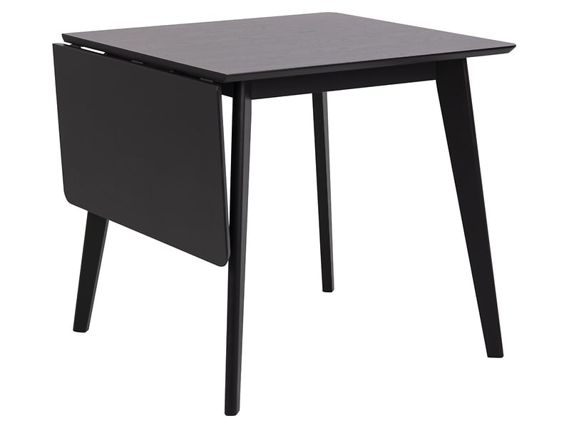 Stół rozkładany Roxby 80/120x80 fornirowany czarny 49541