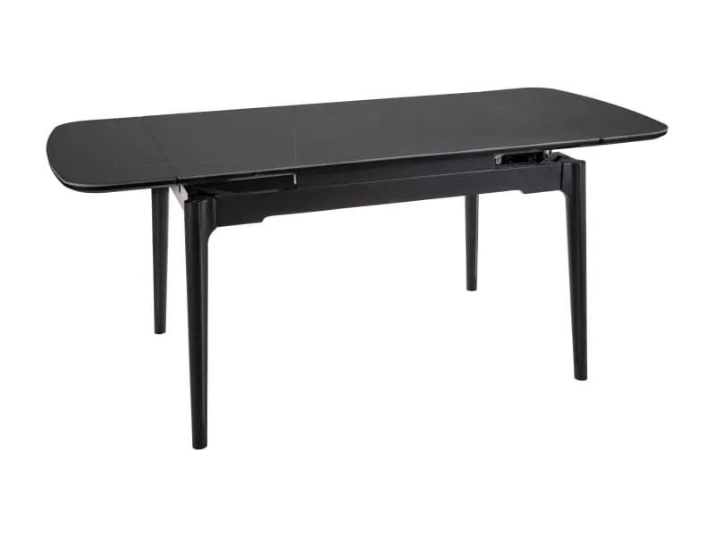 Stół rozkładany SENTO 120(180)x80 cm rozkładany czarny marmu 845558