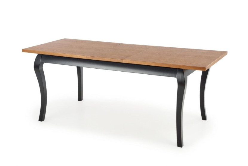 Stół rozkładany WINDSOR 160(240)x90 dąb/czarny 840774