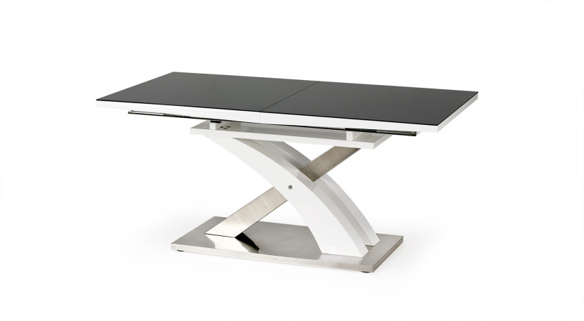 Stół SANDOR 2 160(220)x90 czarny/biały rozkładany 991659