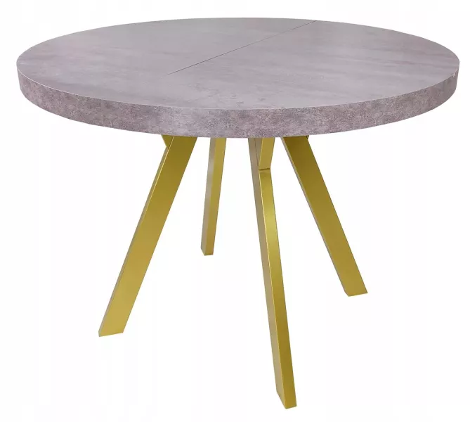 Stół Złoty Metal okrągły BETON rozkładany Ø100/200 542619