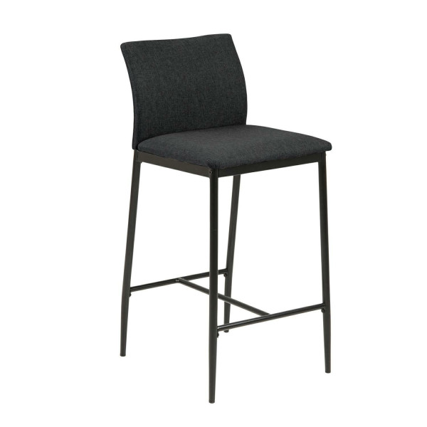 STOŁEK BAROWY Demina low szary TAPICEROWANY 90,5cm podnóżek 310423