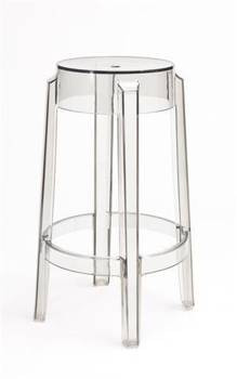 Stołek barowy Duch 66 cm inspirowany Ghost transparetny 88175