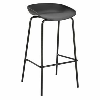 Stołek barowy Grego czarny nowoczesny 75cm 75054