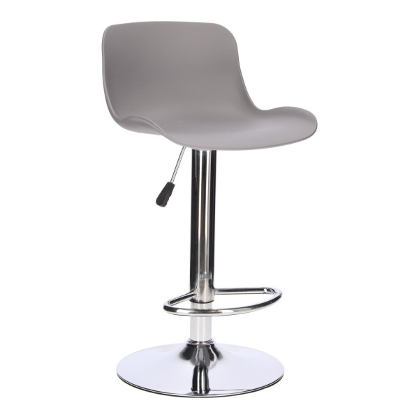 STOŁEK BAROWY Inge REGULOWANY 60-81 cm szary/chrom 596169