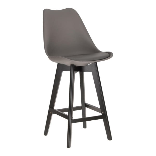 Stołek barowy norden wood black low pp ciemny szary 716071