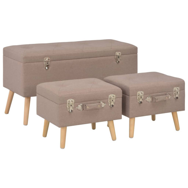 Stołek Brąz Tkanina vidaXL 495386