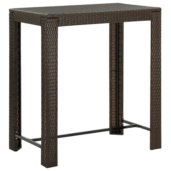 Stolik barowy Brąz 100 x 60.5 x 110.5 cm Technorattan vidaXL 406580