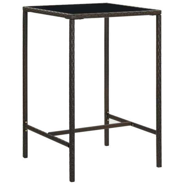 Stolik barowy Brąz 70 x 70 x 110 cm Technorattan vidaXL 205121