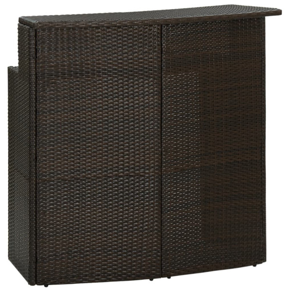 Stolik barowy Brąz Technorattan vidaXL 259560