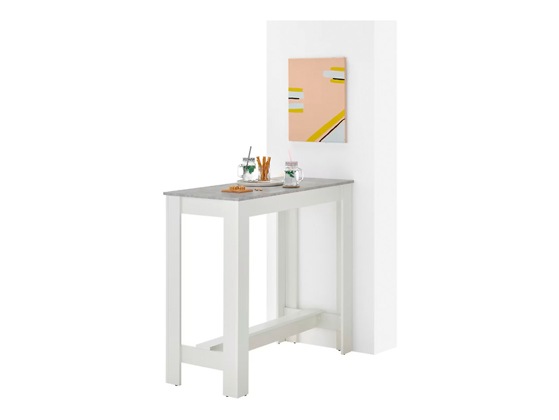 Stolik barowy Modesto 115x50/103 biały/beton 804301