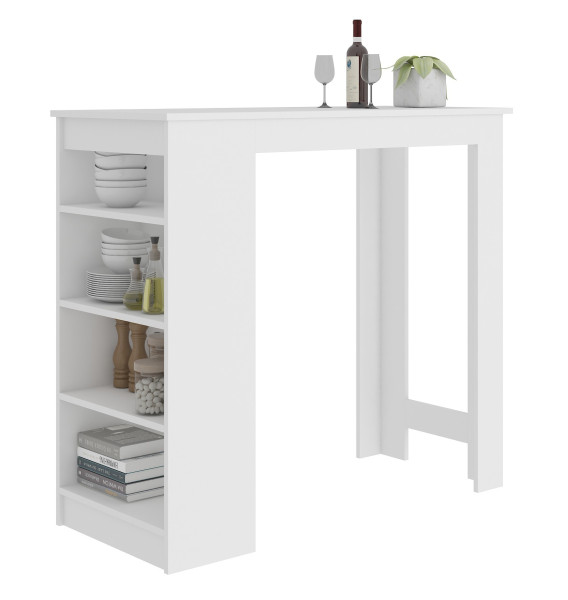 Stolik barowy pod hoker AKORD Biały 115 cm mat 115x50x103 cm 303346