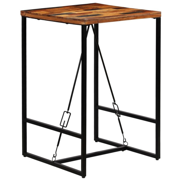 Stolik barowy z litego drewna odzyskanego, 70 x 70 x 106 cm 374803