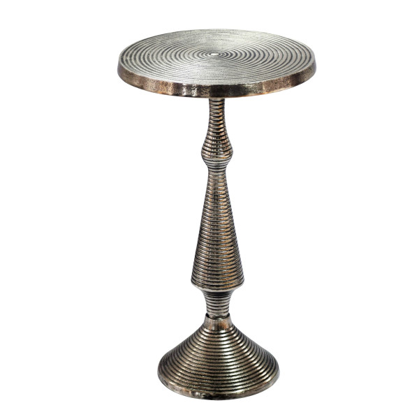 Stolik boczny Alu Srebrny 30cm Metalowy Stolik kawowy do salonu Dekoracyjny 1078658