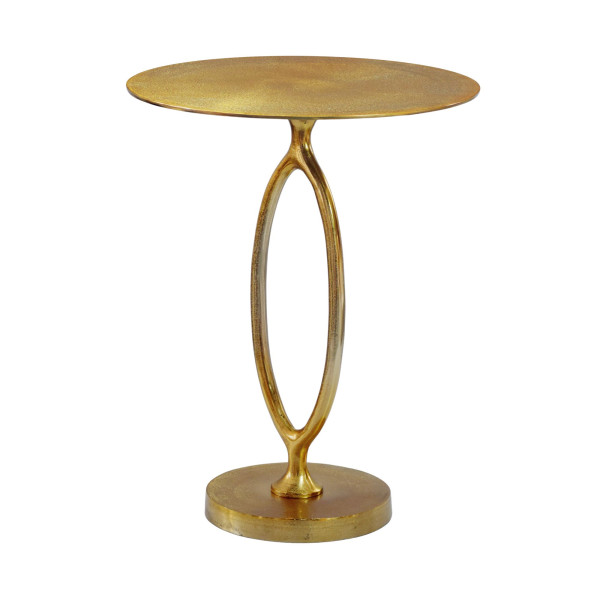 Stolik boczny Alu Złoty 44cm Okrągły Stolik salonu kawowy Stolik metalowy 1078694