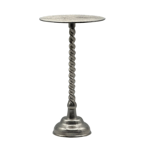 Stolik boczny aluminiowy, pomocniczy metalowy, do salonu dekoracyjny kawowy 965209