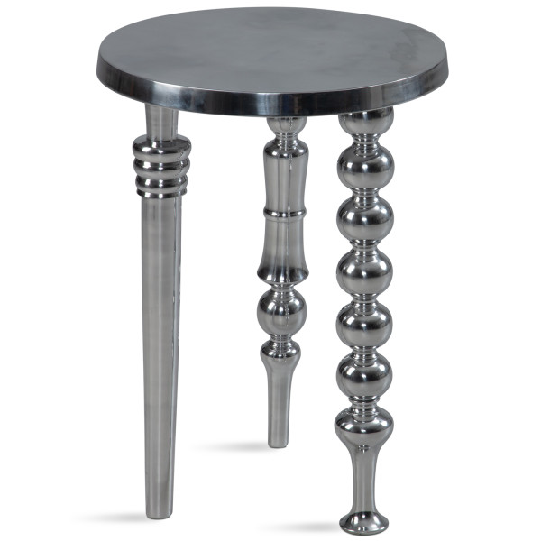 Stolik boczny FineBuy metalowy srebrny 137156