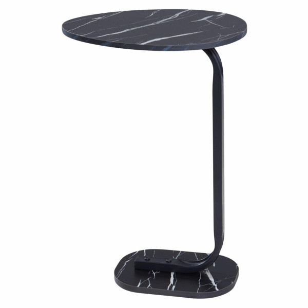 Stolik boczny z blatem w czarnym marmurze h59 cm 994508