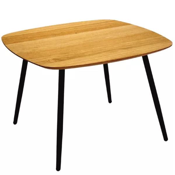 Stolik dębowy na metalowych nogach Geometric 02 649778