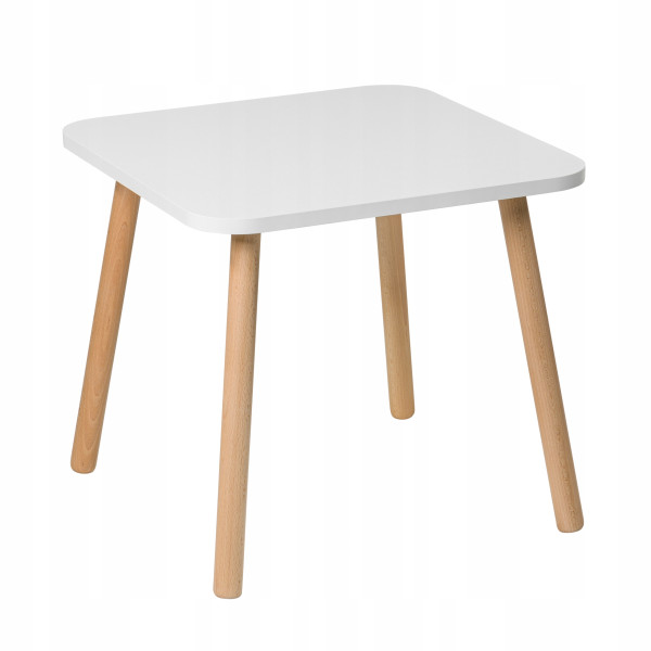 Stolik dla dzieci kwadratowy 50 cm biały 292522