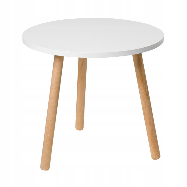 Stolik dla dzieci okrągły biały 50 cm 292519