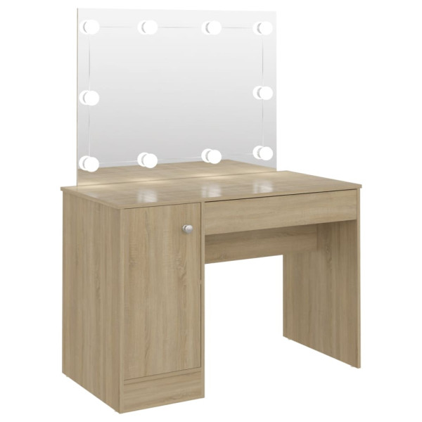 Stolik do makijażu Brąz MDF vidaXL 493203